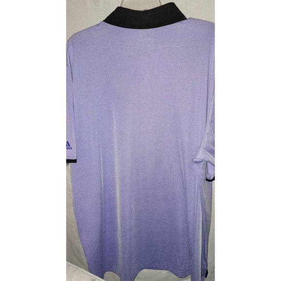 Adidas ClimaCool Purple Polo Shirt 2XL Mens Short Sleeve Black Collar Lightweigh - Picture 8 of 10